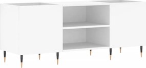 vidaXL fehér szerelt fa hanglemezszekrény 121x38x48 cm