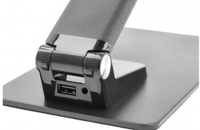 Lámpa Asztali LONEOS 12W, 700lm, AC220-240V, 3-CCT, 5 fokozatú fényerő ,RA>80,USB, fekete