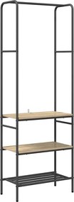 vidaXL Ruhafogó polcokkal Sonoma tölgy 60 x 30 x 171 cm Faanyag