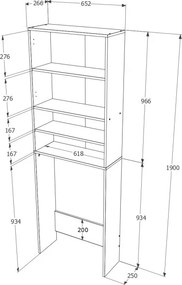 Usi Mosógép szekrény fehér