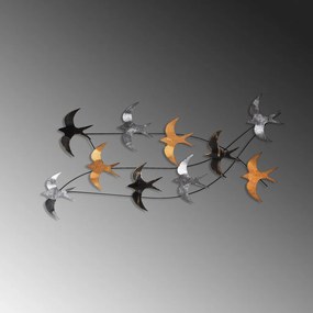 Flock fém fali dekoráció, 45×104 cm – TR891TNL3283