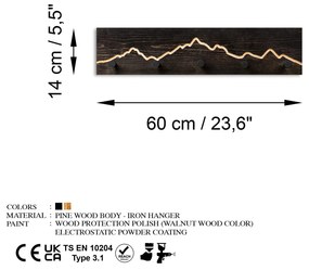Fali fogas Notopo (fekete). Akció -11%. 1096136