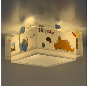 Dalber 73456 - Gyermek mennyezeti lámpa DINOS 2xE27/60W/230V
