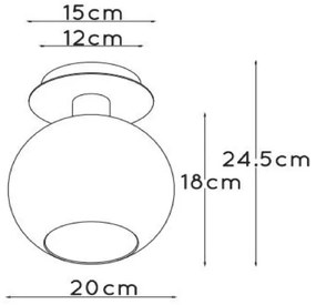 Lucide 74114/01/02 - Mennyezeti lámpa MARIUS 1xE27/40W/230V arany