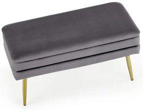 Steppelt pad tárolóhellyel VELVA 37x78 cm szürke/arany