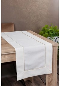 Blanka elegáns asztali futó arany színű díszítéssel Krémszín/arany 40x200 cm