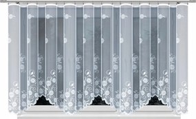 Justi 420x160cm rövid függöny, ablak, fogak (szegélyekkel) Hímzés S.a.