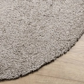PAMPLONA bézs magas szálú bolyhos modern szőnyeg Ø 100 cm