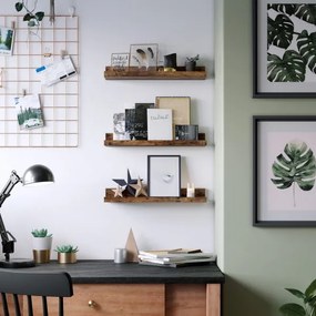 3 darabos SHELFY falipolc szett, barna