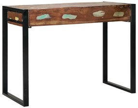 Tükörrel ellátott pipereasztal Többszínes 100x50x75 cm Tömör újrahasznosított fa
