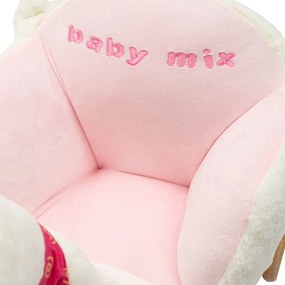 Baby Mix Hintázó játék kerekekkel és dallammalSwan fehér, 61 x 32 x 52 cm