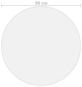 matt PVC védőabrosz Ø 90 cm 2 mm