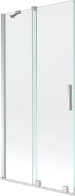 Mexen Velar kettős tolóajtós fürdőkád paraván 95 x 150 cm, átlátszó, króm - 896-095-000-01-01