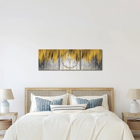 Kép - Arany vonalak (órával) (90x30 cm)