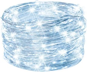 Vezetékes Lámpa 50 Led Elemes Fehér Hideg Fény