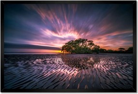 Poszterek keretben 60x40 Gyönyörű lila tájkép