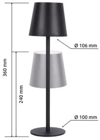 Globo 58438G - LED Dimmelhető érintős kültéri lámpa VANNIE LED/3W/3,7V IP44