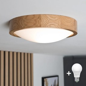 Brilagi - LED mennyezeti lámpa CARVALHO SLIM 1xE27/15W/230V tölgy átm. 27 cm
