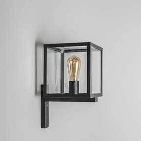 Ipari négyzet alakú kültéri fali lámpa fekete IP23 - Rotterdam