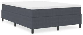 Boxspring Ágy Sötétszürke 140x200 cm Hordós Szövet