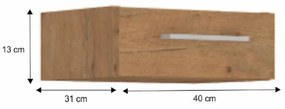Fiókos konyhaszekrény 40 G-13 1S Velaga (lancelot tölgy). 1015509