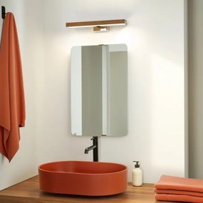 Brilagi-LED Fürdőszobai tükörmegvilágítás WOODY MIRROR LED/8W/230V IP44 tölgy/króm