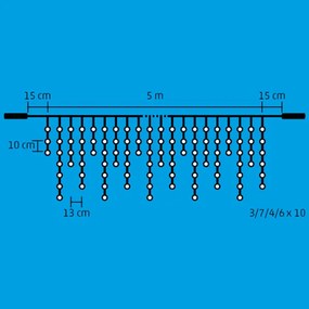 Karácsonyi fényjégcsap füzér kültéri és beltéri - Hideg fehér - SOROLHATÓ