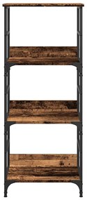 antik fa színű szerelt fa könyvszekrény 50 x 33 x 117,5 cm