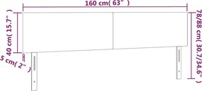 2 db krémszínű műbőr fejtámla 80 x 5 x 78/88 cm