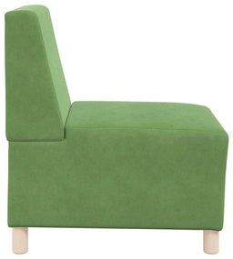 világoszöld bársony kanapéfotel 55 cm