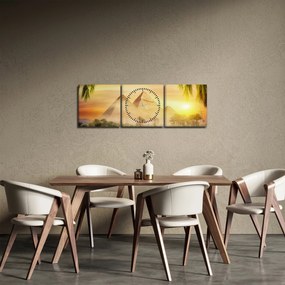 Kép - piramisok (órával) (90x30 cm)