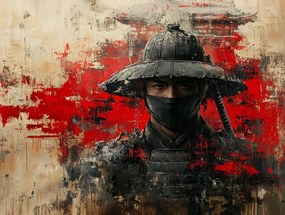 Canvas Vászonkép Szamuráj Portré Nindzsa Harcos Japán Ázsia 80x60