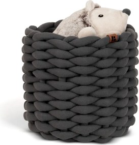 Textil tárolókosár ø 21x17 cm Peach Skin Round S – Bigso