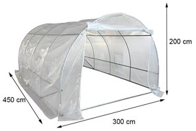 Fóliasátor 200x300x450 cm erősített vázzal+fólia