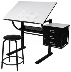 MIADOMODO Íróasztal székkel 90 x 75,5 x 60 cm