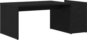 vidaXL Dohányzóasztal Fekete tölgy 90 x 45 x 35 cm Faanyag