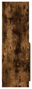 füstös tölgy színű szerelt fa magasszekrény 92 x 33 x 100 cm