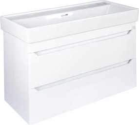 TMP SHARP 100 fali fürdőszobabútor - CeraStyle SHARP - 37600 DUPLA csaplyukas mosdóval - 100 x 48 cm