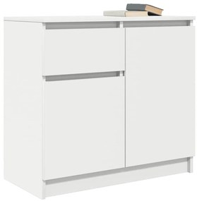 fehér szerelt fa tálalószekrény fiókos 71x35x65 cm