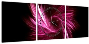 Kép - rózsaszín absztrakció (órával) (90x30 cm)