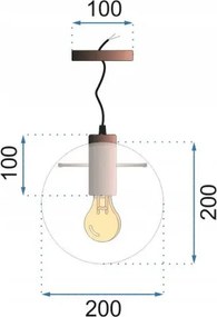 MORETTI MO3491 BULB ROSEGOLD Színű Függeszték 1xE27 60W IP20