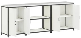 Konyhai Tároló Készlet polcokkal 3 pcs Fehér 240 x 50 x 92 cm