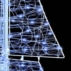 Karácsonyfa 240 LED-del Hideg Fehér 180 cm Akril