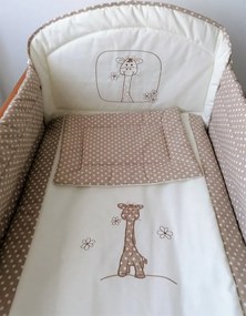 3 részes babaágynemű szett - Bézs pöttyös Zoé zsiráf
