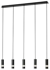 Eglo 39706 - LED Csillár zsinóron BERNABETA 5xGU10/4,6W/230V fekete