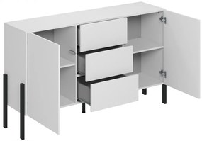Komod fiokokkal Wezilo 154 cm - fehér supermat