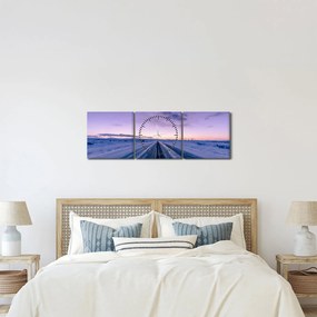 A téli út képe (órával) (90x30 cm)