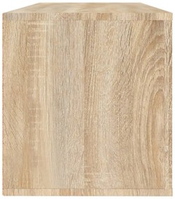 sonoma tölgy színű szerelt fa fali cipőszekrény 100x35x38 cm