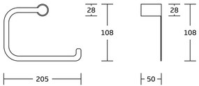 Mexen Base, törölközőtartó, króm, 70882321-00