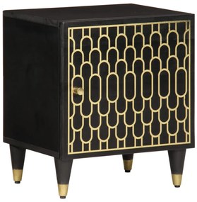 2 db tömör mangófa éjjeliszekrény 40 x 33 x 46 cm